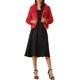 thumbnail image 2 of INSPIRE CHIC Chaqueta de Piel Recortada para Mujer Solapa Cardigan Esponjoso Bolero 2026 Invierno Abrigo Corto de Piel Sintética Conjuntos M Rojo, 2 of 6