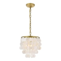 Lámpara Colgante Living District Selene Latón Blanco 33X25Cm