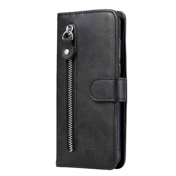 Funda con Cremallera para Realme 12 5G, Carcasa Cartera de Cuero PU con Soporte y Tarjetero