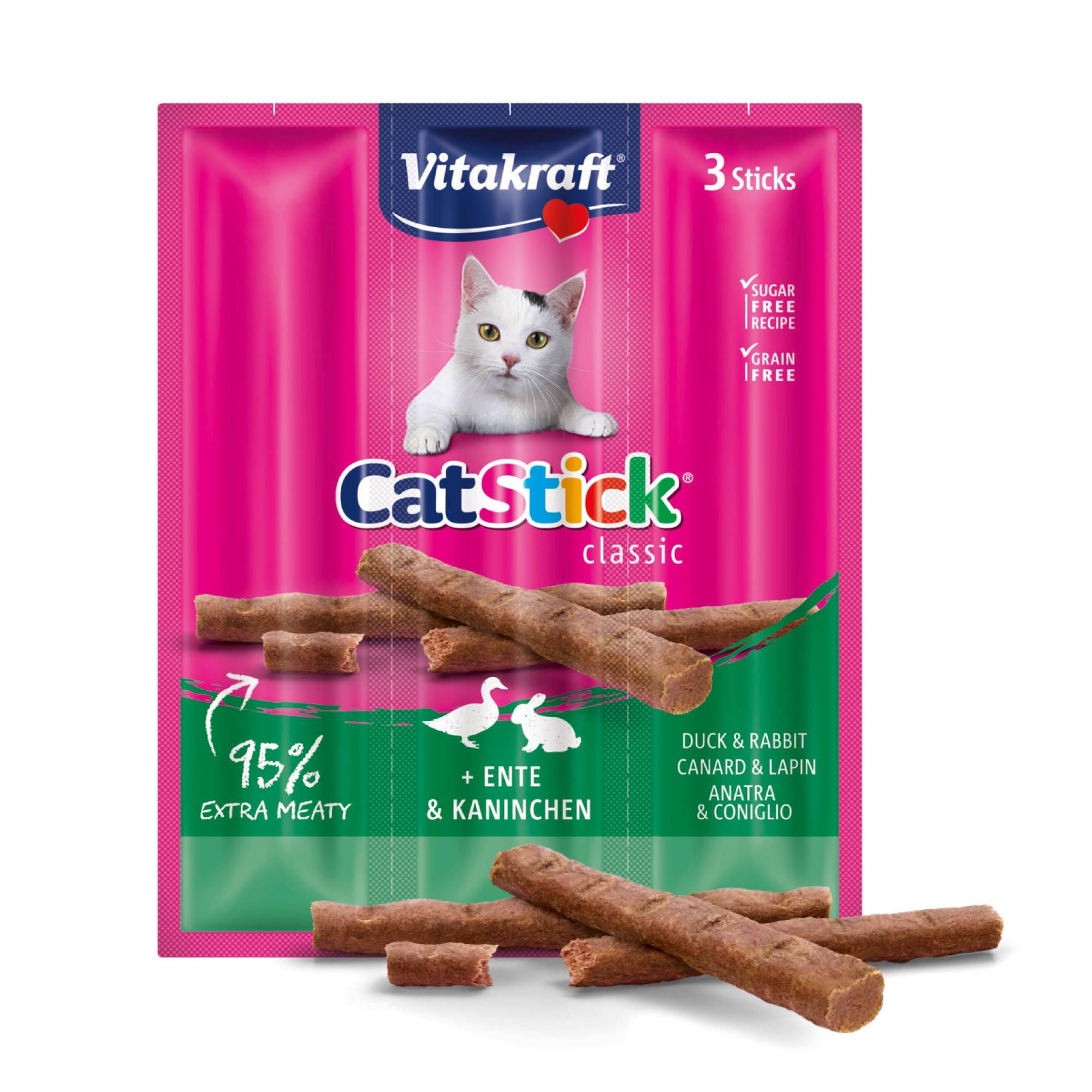 Snack Gato Vitakraft Stick Conejo Y Pato