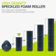 thumbnail image 2 of Rodillo de espuma ProSourceFit de alta densidad, 30 cm, firme, negro y azul, 2 of 7