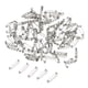 thumbnail image 4 of 100 piezas de plata Broches traseros Pasadores de seguridad Resultados de la captura Barra Atrás DIY 25 mm, 4 of 5