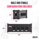thumbnail image 4 of Cable XLR Breakout LyxPro de 4 canales, doble entrada, 3 pines, macho, 4 of 6