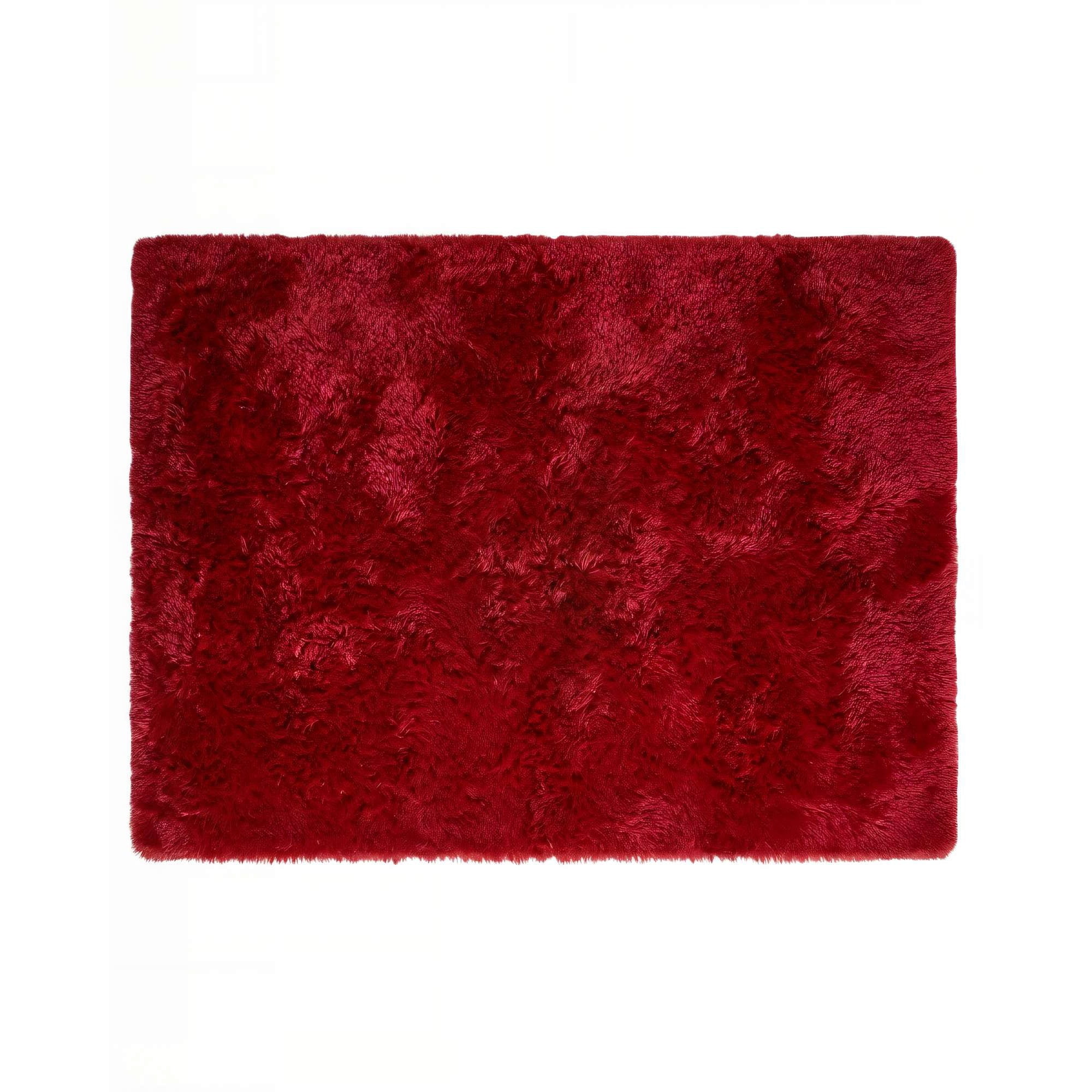 Genérico - Alfombra Peluda 200x300 Premium Color Burdeo