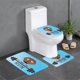 thumbnail image 1 of PhonicsMan Juego de 3 alfombras de baño de coral fleece: tapete de baño + alfombra de inodoro en forma de U + funda de tapa de inodoro en forma de O, 1 of 6