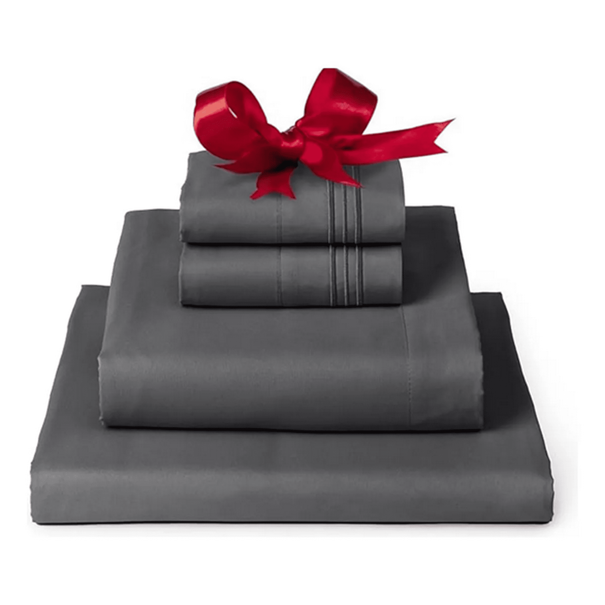 Genérico - Juego Sabanas Aura Zeus King 1800 Hilos Color Gris