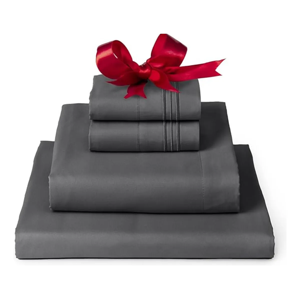 Genérico - Juego Sabanas Aura Zeus King 1800 Hilos Color Gris