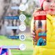 thumbnail image 5 of Monstruos vs. AliensBotella de Agua con Tapa Pop Top de Un Toque, Acero Inoxidable, a Prueba de Fugas, para Deportes, Botella Infantil rosa 12 oz, 5 of 6