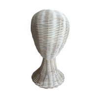 Ioensy - Soporte De Exhibición De Sombreros De Ratán Tejido, Soporte Para Pelucas, Multiusos Para Escritorio De Salón Y Hogar