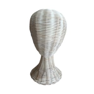 Ioensy - Soporte De Exhibición De Sombreros De Ratán Tejido, Soporte Para Pelucas, Multiusos Para Escritorio De Salón Y Hogar