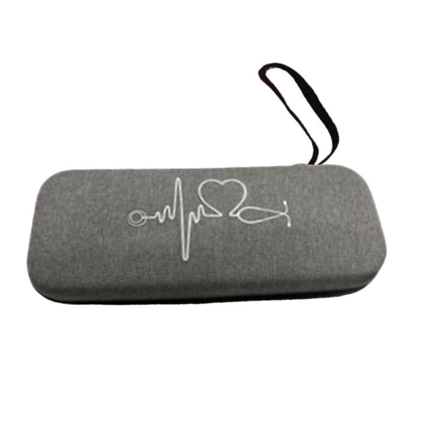 Estuche de transporte para estetoscopio, bolsa de transporte para estetoscopio, contenedor, soporte para estetoscopio, bolsa de viaje portátil de EVA, Gris