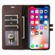 thumbnail image 2 of Premium Wallet Case for iPhone 14 with Card Slots & Kickstand, Flip Cover Brown, 2 of 6