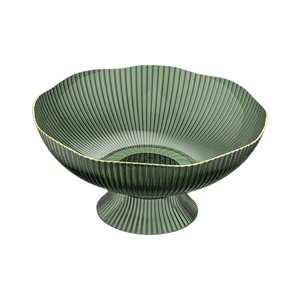 Magideal - Frutero Con Pedestal Soporte De Exhibición Centro De Mesa Cesta Para Verduras Cuenco Para Aperitivos Con Drenaje Rápido Adecuado Para Decoración Mode Verde