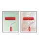 thumbnail image 3 of Set 2pcs 7 "en relieve patrón pintura rodillo herramienta de la pared de bricolaje decoración 6 #, 3 of 5
