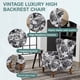 thumbnail image 2 of Coffee Table & Armchair Set,Vintage Luxury Style, a high-back reading chair (Antique White + Gray) & a solid wood coffee table (Walnut-Tone) , suitable for living rooms and bedroom relaxation areas, 2 of 3