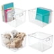 thumbnail image 1 of Contenedor organizador de plástico para el hogar, paquete de 4, transparente, 1 of 5