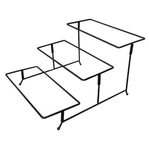 Magideal - Soporte De Plato Estante De Bandeja De Servicio De Cocina, Soporte De Exhibición De Plato De Comida Bandeja De Exhibición Soporte De Plato De 3 Capas Rectángulo