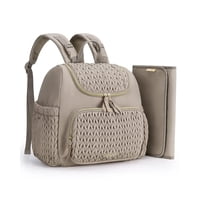 Mommore - Mochila Pañalera Elegante Pequeña Con Bolsillos Térmicos - Marrón