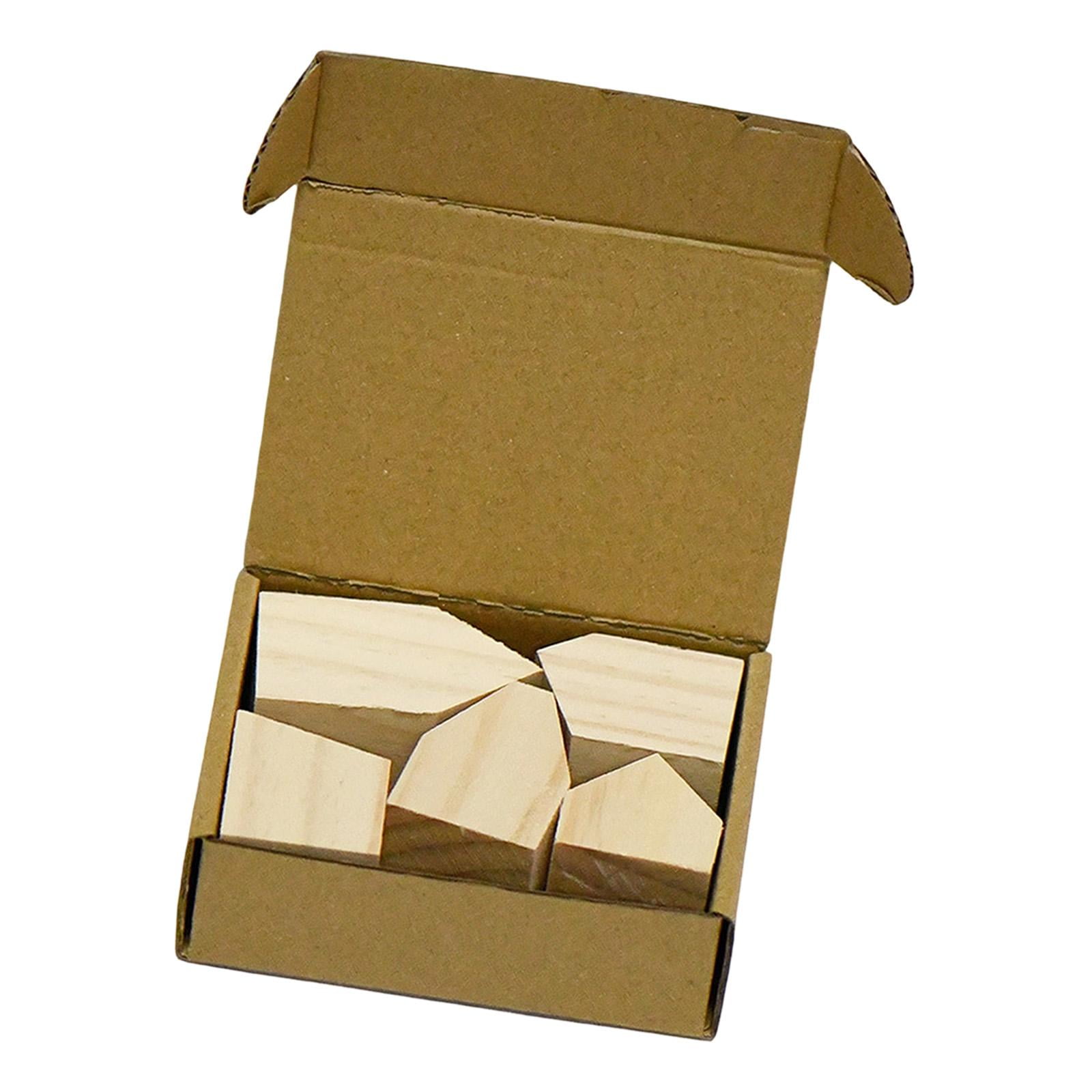 Magideal - 5 Piezas Casa De Madera Casas Para Pintar Manualidades Decoración Infantil Madera Sin Procesar Creativa Adecuado Para Niños Artesanía Decoración De Ca