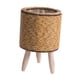 thumbnail image 4 of Cesta Tejida Soporte Para Plantas Con Patas Maceta Para Apartamento Salón Cilindro Marrón Claro, 4 of 5