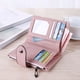 thumbnail image 3 of Cartera pequeña de piel suave para mujer con bloqueo RFID y tarjetero., 3 of 5