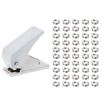 Magideal - Accesorios De De Metal Perforador De Agujero De De Dardo Portátil, Herramienta De Dardos De Perforación Manual Para Ejes De Plástico , Anillos Ponche Y 50 Anillos