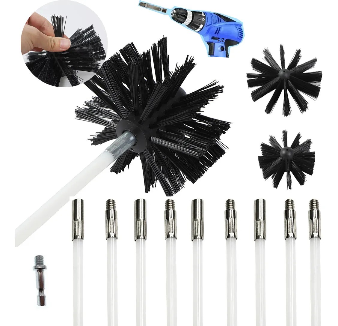 Genérica - Kit Limpieza Chimenea Combustión Lenta Cubre 6 Mts De Cañón