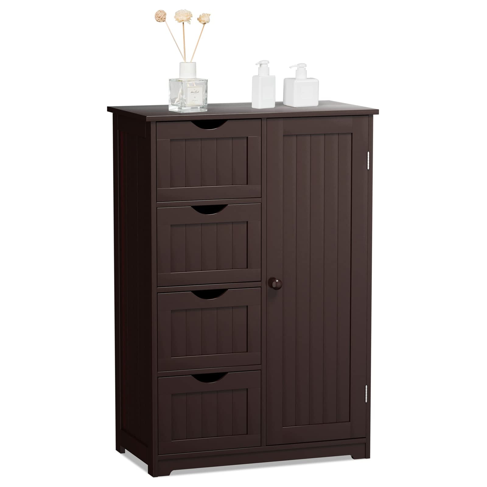 Armario De Baño Costway Con 4 Cajones Y Estante