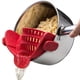 thumbnail image 1 of Rv Kitchenware Silicone Pot Strainer Colander Snap Clip Drainer Food Pasta Strainer Basket And Pot Strainer Kitchen Gadgets，Reusable And Adjustable, 1 of 3