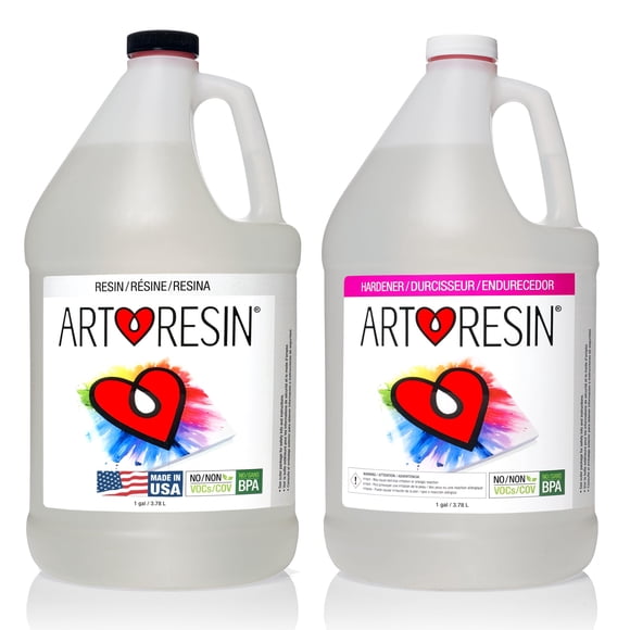 Revestimiento transparente de alto brillo ArtResin de resina epoxídica, 7,57 L (2 galones)