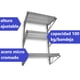 thumbnail image 3 of Repisa 90x35x90 cm. Acero Cromado 3 Bandejas. Capacidad 300 kg., 3 of 5