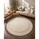 thumbnail image 1 of Alfombra Redonda Estilo Boho Chic con Flecos Textura sisal 80cm, 1 of 8