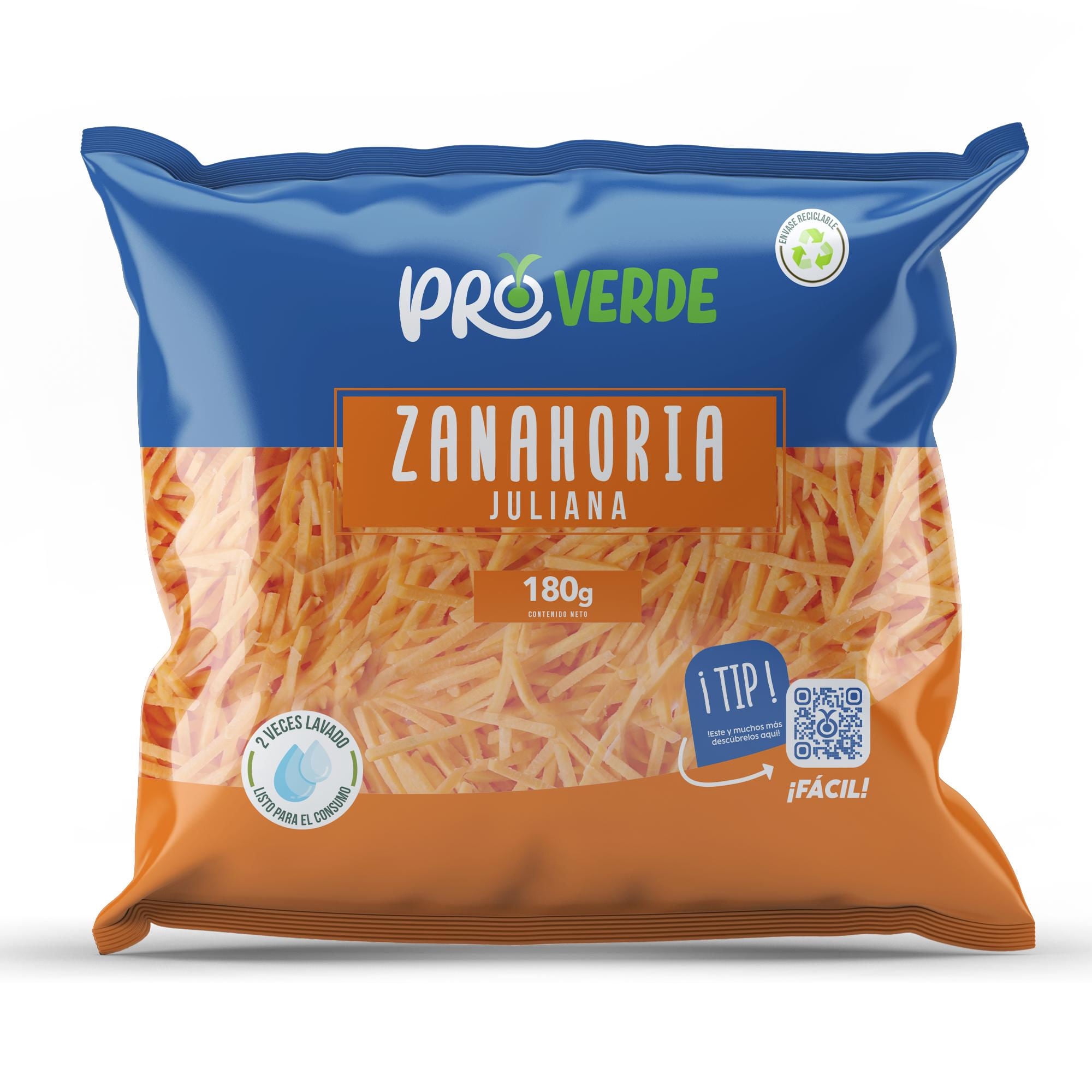 Ensalada Zanahoria Juliana Bolsa 180 g