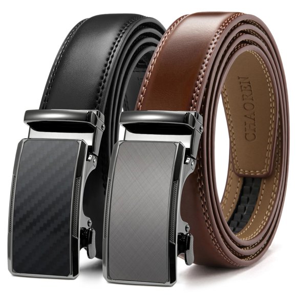 Cinturón CHAOREN de Cuero Ajustable para Hombre - Pack de 2