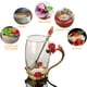 thumbnail image 4 of 1 juego de taza de té y café de cristal con cuchara, ideal para regalar., 4 of 5