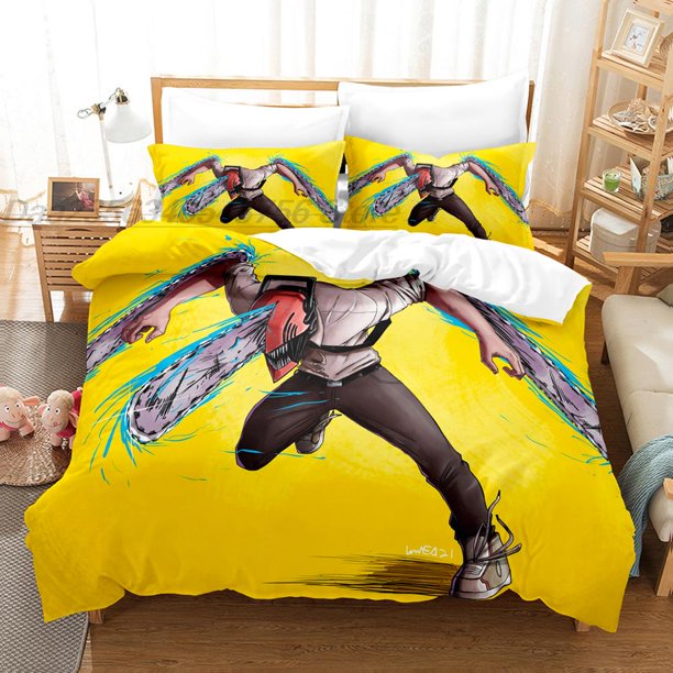 Chainsaw Man Bedding Set Single Twin Full Queen King Size Bed Set Aldult Kid Bedroom Duvetcover Sets 3D Print Anime Game New Bed Sheets
