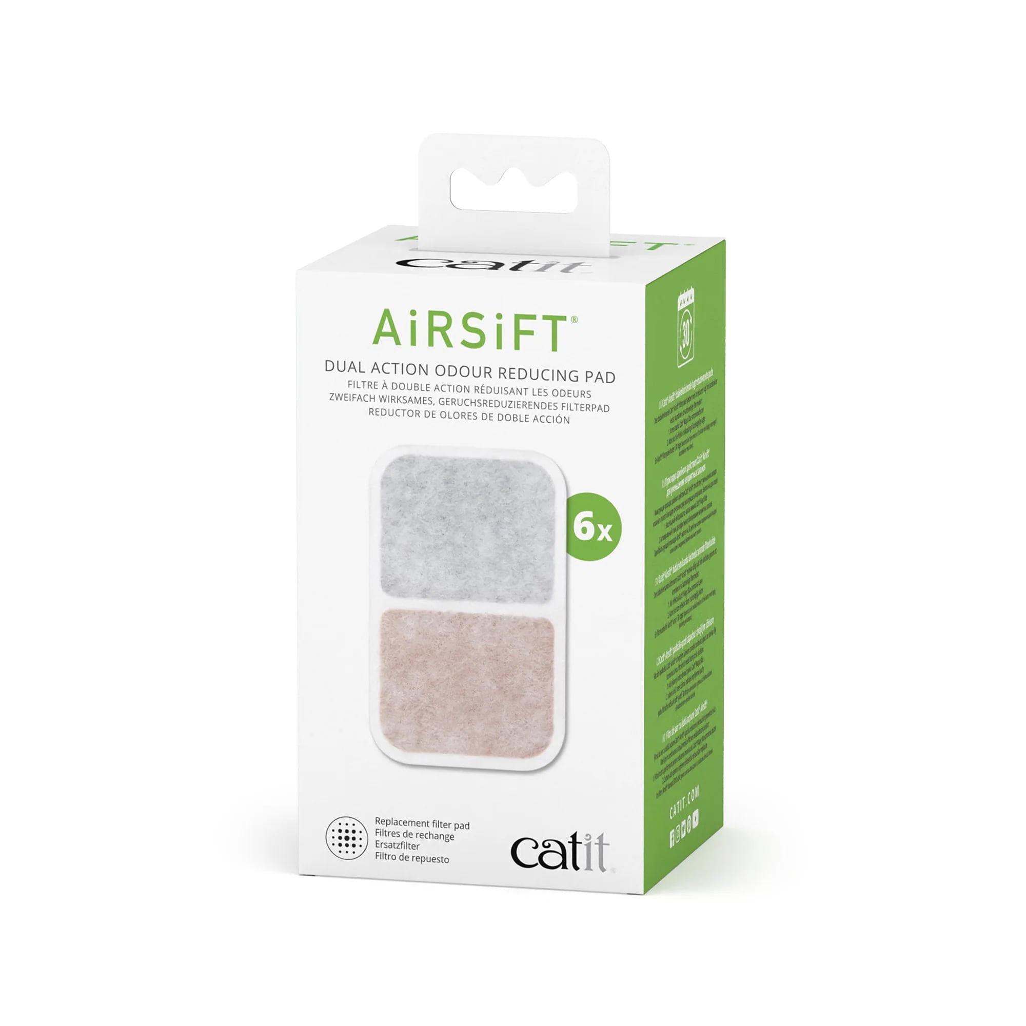 Catit Airsift Filtro Purificador Baño Gato, 6 Unidades