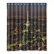 thumbnail image 1 of Cortina de ducha retro con vistas a París y dibujos animados de Francia, juego de cortina de baño con ganchos, tamaño 60 x 72 pulgadas, 1 of 3