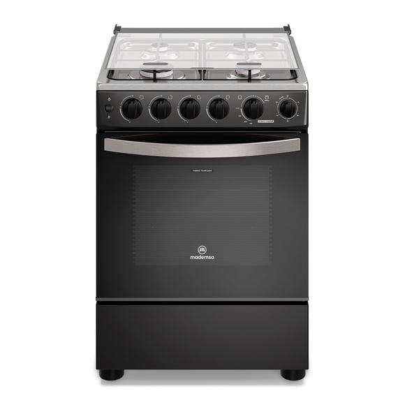 Cocina a Gas 4 Platos Horno Vapor y Temporizador FM4TPC Negra