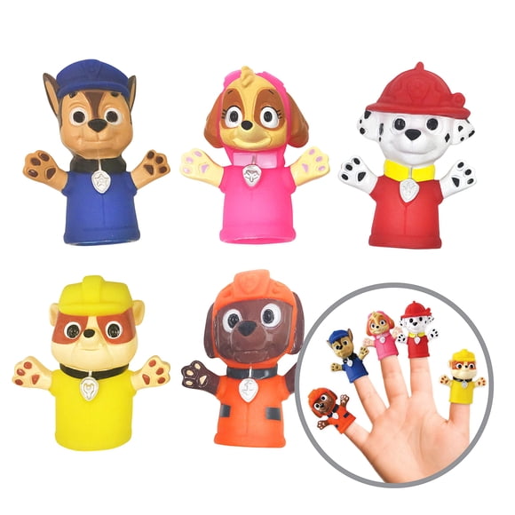 Bath Finger Puppets Ginsey Nickelodeon Paw Patrol, paquete de 5