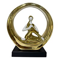 Genérico - Figura Decorativa Mujer Estatua Adorno Postura Yoga Jhn