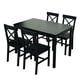thumbnail image 3 of Juego de Comedor 4 Sillas Mesa Rectangular Negro 118x75x74.3 Cm, 3 of 6