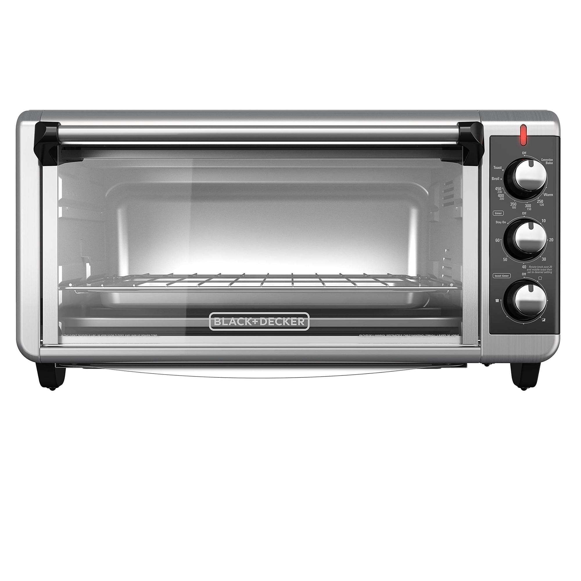 Horno Tostador Black+decker De Convección Extra Ancho De 8 Rebanadas