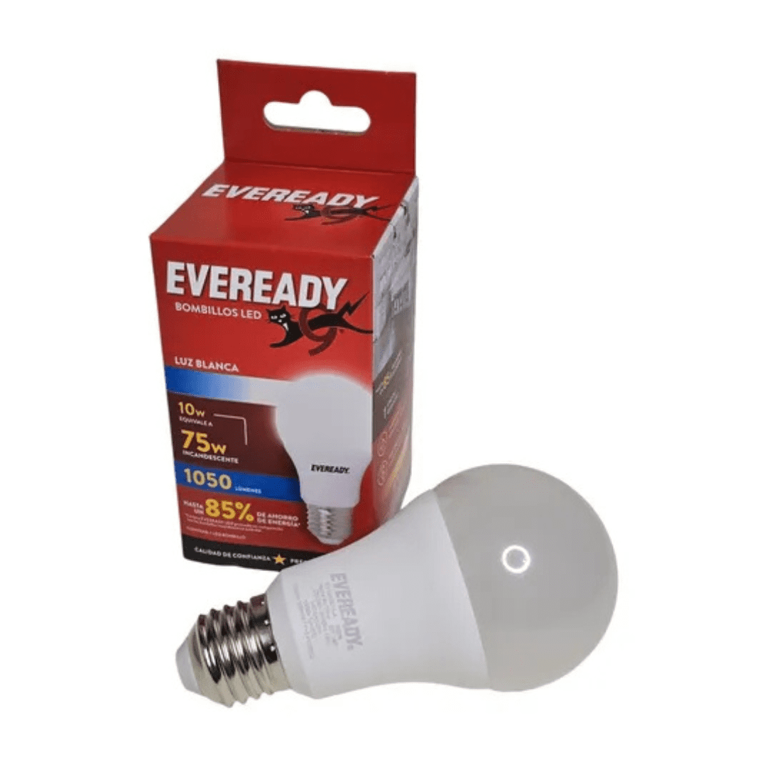 Eveready - Pack De Ampolletas Led 75w Luz Blanca X 10 Unidades Ev10a1050b-a