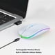 thumbnail image 4 of Mouse inalámbrico Bluetooth WREANU recargable con luces LED, 4 of 7