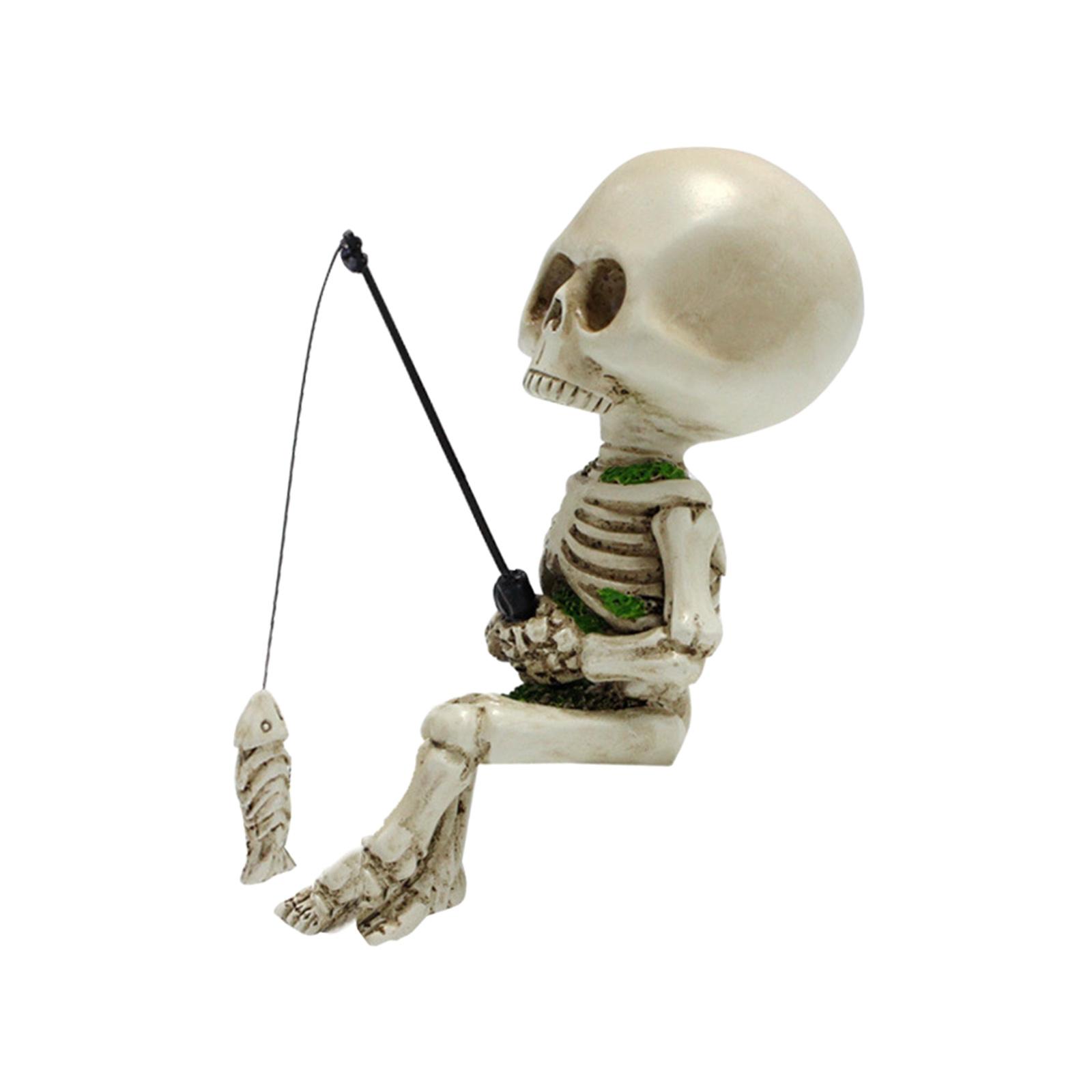 Ioensy - Pequeño Adorno De Calavera Paisaje De Resina Decorativa Para Decoración De Bonsái De Jardín De Estanque