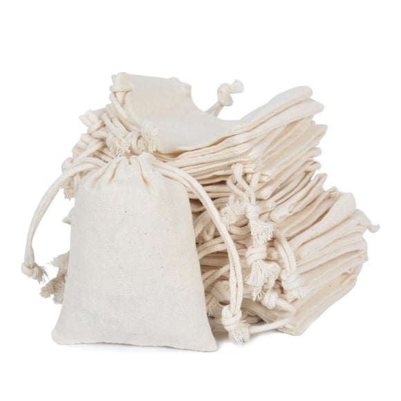 Bolsas tipo sachet gobyhumm 50 unidades 7 × 9 cm de algodón con cordón