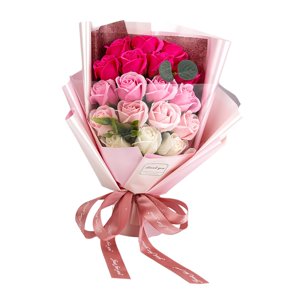 Bothyi - Jabón Rosa Flor Regalos Ramo De Flores Para Fiesta De Compromiso Fotografía Accesorios Rosa