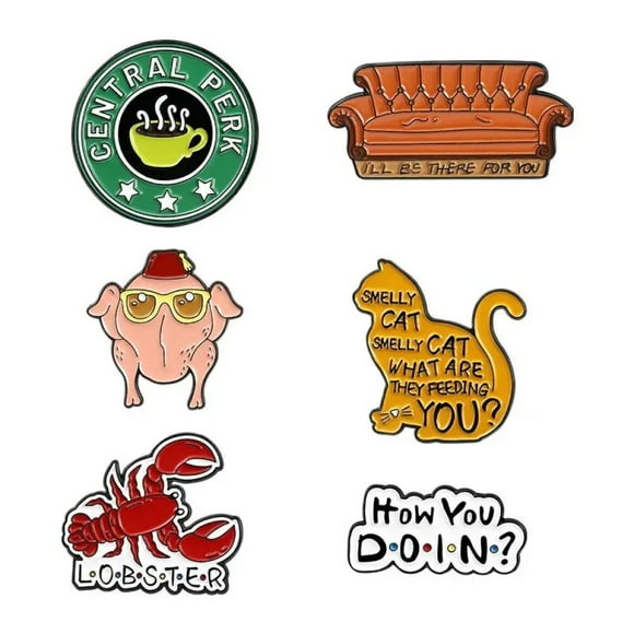 set pines broches serie Friends TV Show
