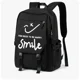 thumbnail image 1 of Large capacity quirky expression backpack, leisure travel backpack, sports minimalist unisex bag for men and women, 1 of 3
